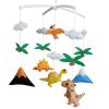 Baby Crib Bell Handmade Musical Mobile Colorful Nursery Decor Baby Shower Gift; The Age of Dinosaurs