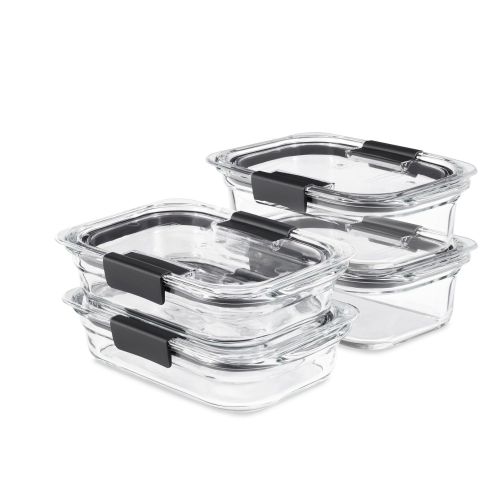 Brilliance Glass Variety Set of 4 Food Storage Containers with Latching Lids Brilliance Glass Variety Set of 4 Food Storage Containers with Latching Lids