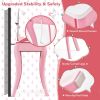 Kids Vanity Table and Stool Set with 360° Rotating Mirror and Whiteboard