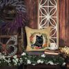 Black Chow Chow and Flowers Throw Pillow Machine Washable, Indoor Outdoor Decorative Pillow for Couch, Bed or Patio, 14Hx14W