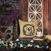 Great Pyrenees and Flowers Throw Pillow Machine Washable, Indoor Outdoor Decorative Pillow for Couch, Bed or Patio, 14Hx14W