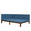 Upholstered Daybed/Sofa Bed Frame Full Size Linen-Blue