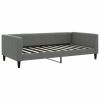 Day Bed without Mattress Dark Gray 39.4"x74.8" Fabric