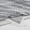 3 Piece Clipped Jacquard Duvet Cover Set