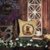 Chesapeake Bay Retriever and Flowers Throw Pillow Machine Washable, Indoor Outdoor Decorative Pillow for Couch, Bed or Patio, 14Hx14W