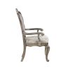Beige and Antique Platinum Tufted Side Chair (Set of 2)