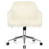 Modern Fluffy Faux Fur Vanity Office Chair for Teens Girls