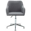 Swivel Office Chair Light Gray Fabric