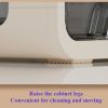 Storage box, makeup storage, plastic storage box (with 5 doors), countertop organizing storage container, white