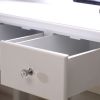 Vanity Table Set with Lighted Mirror, Makeup Dressing Table with 10 LED Lights, Touch Switch, 5 Drawers, Removable Organizer