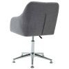 Swivel Office Chair Light Gray Fabric