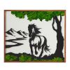 Horse Moss Metal Wall Art