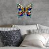 Acrylic Butterfly Pendant Wall Decoration Creative Wall Art Crafts Colorful Stain Glass Butterfly Home Hanging Decor For Bedroom
