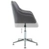 Swivel Office Chair Light Gray Fabric