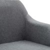 Swivel Office Chair Light Gray Fabric
