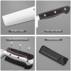 MOSFiATA Nakiri Knife 7 Inch Vegetable Cleaver Knife, 5Cr15Mov High Carbon Stainless Steel Kitchen Cooking Knife with Ergonomic Pakkawood Handle