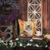 Norwegian Forest Cat in Fall Leaves Throw Pillow Machine Washable, Indoor Outdoor Decorative Pillow for Couch, Bed or Patio, 14Hx14W
