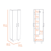 White 4-Door 2-piece Kitchen Set, Utility Sink Cabinet and Pantry Cabinet