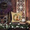 Lakeland Terrier and Flowers Throw Pillow Machine Washable, Indoor Outdoor Decorative Pillow for Couch, Bed or Patio, 14Hx14W