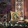 Alaskan Malamute and Flowers Throw Pillow Machine Washable, Indoor Outdoor Decorative Pillow for Couch, Bed or Patio, 14Hx14W