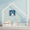 Twin Size Metal House Bed kids Bed, White