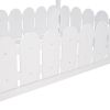{Slats are not included}Twin Size Wood Bed House Bed Frame with Fence,for Kids,Teens, Girls,Boys {White}{OLD SKU:WF194274AAK}