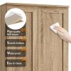 Storage Cabinet with Two Doors for Bathroom, Office, Adjustable Shelf, MDF Board, Brown (Old Sku:WF302824AAD)