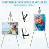 2 Pcs Balck Easel Stand for Sign 61 Inches, Portable Picture Stands for Display, Tripod Artist Easel for Painting, Floor Wedding Sign Stand