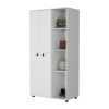 White 1-Drawer Armoire Closet