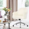 Modern Fluffy Faux Fur Vanity Office Chair for Teens Girls
