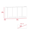 White and Light Oak 4-Shelf 6-Door 2-piece Kitchen Set, Kitchen Island and Upper Wall Cabinet