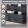 Hall Tree with Storage Bench, Entryway Bench with Drawer and 5 Hooks, Coat Rack with Display Shelf for Hallway Entryways, Dark Blue