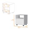 White 1-Drawer Nightstand