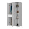 White 1-Drawer Armoire Closet