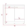 White 4-Door 2-piece Kitchen Set, Utility Sink Cabinet and Pantry Cabinet