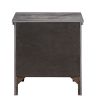 Rustic Grey Oak 2-Drawer Nightstand