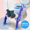 Potty Training Toilet Seat with Steps Stool Ladder For Children Baby Splash Guard Foldable Toilet Trainer Chair Height Adjustable