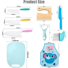 Kids Cooking Set Real, Montessori Kitchen Tools, Toddlers Safe Knife Tools Set (Include Wood and Plastic Knife, Crinkle Cutter, Peeler, Cutting Board