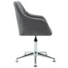 Swivel Office Chair Light Gray Fabric