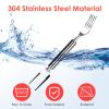 5Pcs 2 in 1 Watermelon Cutter Slicer Fork Stainless Steel Dual Head Watermelon Fruit Cutting Fork Knife For Summer Family Gathering Friend Party Campi