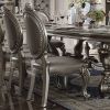 Silver and Antique Platinum Arm Chair with Nailhead Trim (Set of 2)