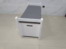 Kids Toy Box Chest, White Rubber Wood Toy Box for Boys Girls, Large Storage Cabinet with Cushion Seat Bench/Flip-Top Lid/Safety Hinge