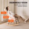 VEVOR Rocking Chair Nursery, Glider Rocking Chair with Soft Seat and High Backrest, 250 lbs Weight Capacity Teddy Fabric