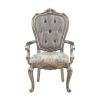 Beige and Antique Platinum Tufted Side Chair (Set of 2)