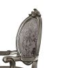 Silver and Antique Platinum Arm Chair with Nailhead Trim (Set of 2)