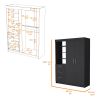 Black 3-Drawer Armoire