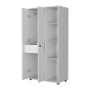 White 1-Drawer Armoire Closet