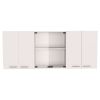 White and Light Oak 2-Piece Kitchen Set, Kitchen Island and Wall Cabinet