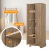 Storage Cabinet with Two Doors for Bathroom, Office, Adjustable Shelf, MDF Board, Brown (Old Sku:WF302824AAD)