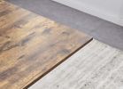 Rectangle MDF Dining Table, Printed Walnut Table Top and Black Metal Base